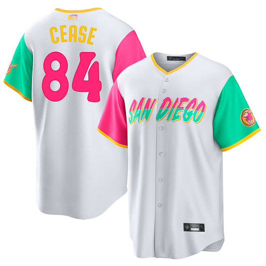 S.Diego Padres #84 Dylan Cease Player White City Connect Baseball Jerseys