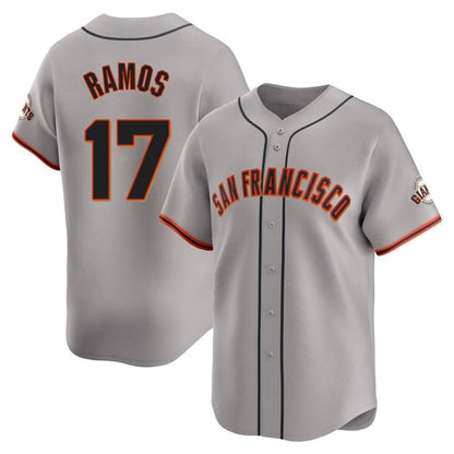 S.Francisco Giants #17 Heliot Ramos Player Gray Limited Baseball Jerseys