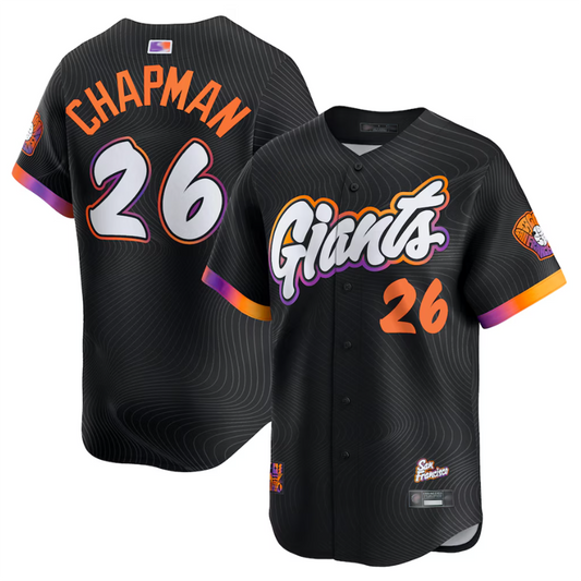 S.Francisco Giants #26 Matt Chapman Player Anthracite City Connect Limited Baseball Jerseys