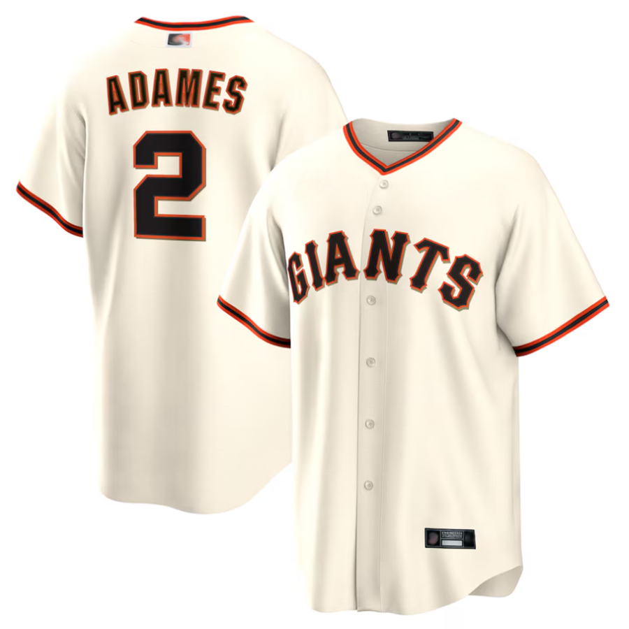 S.Francisco Giants #2 Willy Adames Player Cream Replica Baseball Jerseys