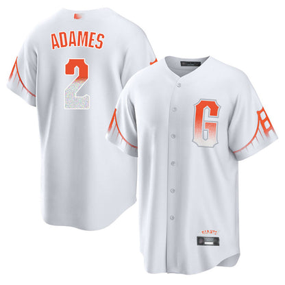 S.Francisco Giants #2 Willy Adames Player White City Connect Limited Baseball Jerseys