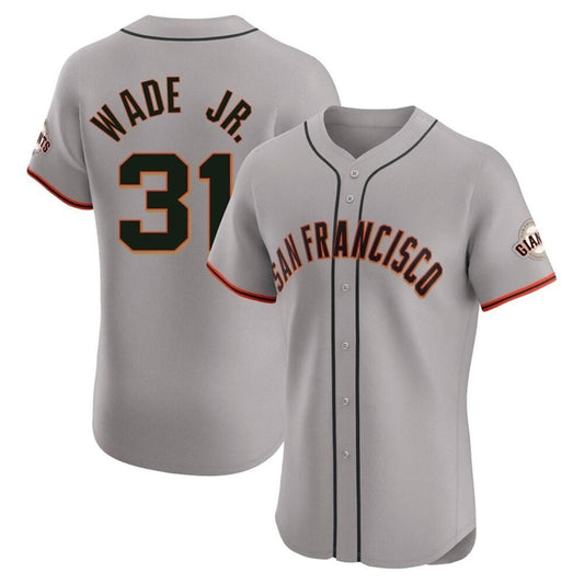 S.Francisco Giants #31 LaMonte Wade Jr. Player Gray Home Limited Elite Baseball Jerseys
