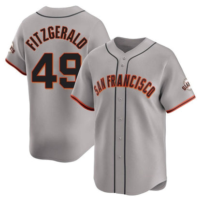 S.Francisco Giants #49 Tyler Fitzgerald Player Gray Limited Baseball Jerseys