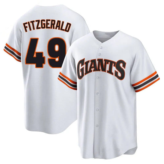 S.Francisco Giants #49 Tyler Fitzgerald Player White City Connect Replica Baseball Jerseys