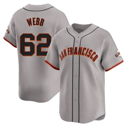 S.Francisco Giants #62 Logan Webb Player Gray Limited Baseball Jerseys
