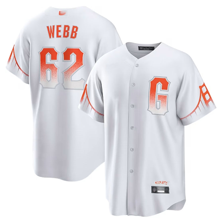 S.Francisco Giants #62 Logan Webb Player White City Connect Limited Baseball Jerseys