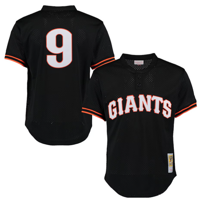 S.Francisco Giants #9 Matt Williams Player Mitchell & Ness Black Cooperstown Mesh Batting Practice Baseball Jerseys