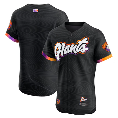 S.Francisco Giants Blank Player Anthracite 2025 City Connect Elite Baseball Jerseys