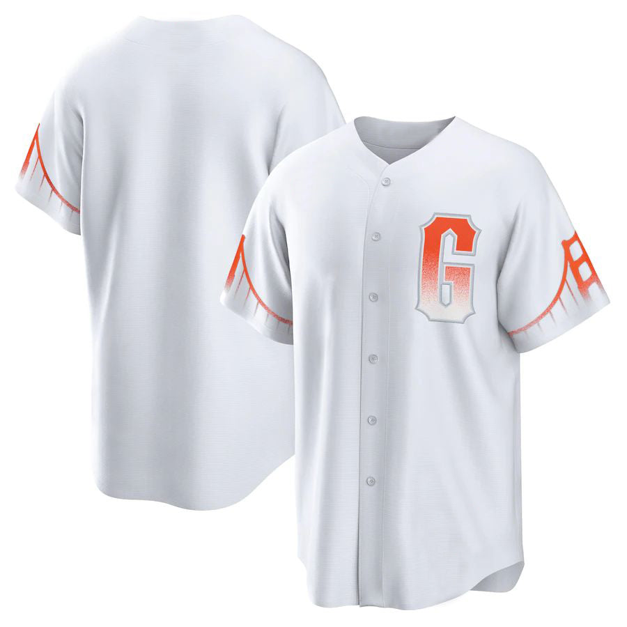 S.Francisco Giants Blank Player White City Connect Replica Baseball Jerseys