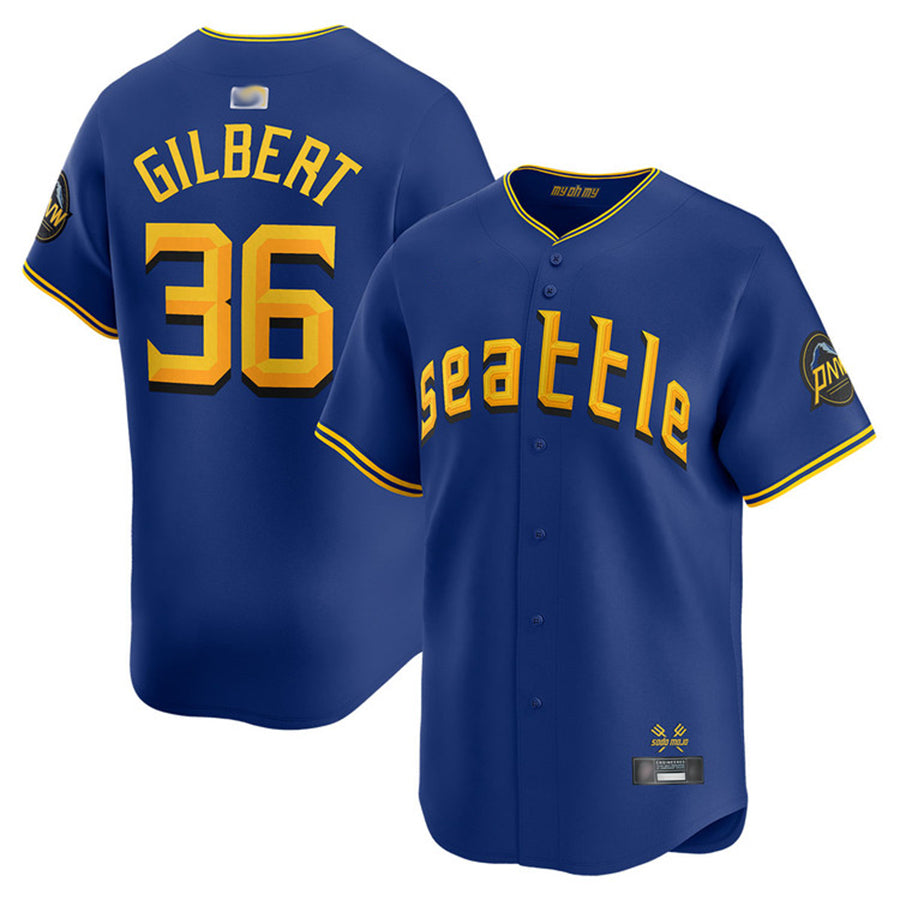 S.Mariners #36 Logan Gilbert Player Royal City Connect Limited Baseball Jerseys