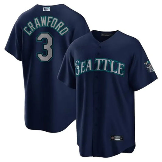S.Mariners #3 J.P. Crawford Player Teal Limited Baseball Jerseys