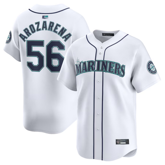 S.Mariners #56 Randy Arozarena Player White Home Limited Baseball Jerseys