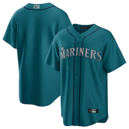 S.Mariners Blank Player Aqua Replica Team Baseball Jerseys