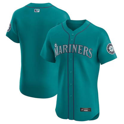 S.Mariners Blank Player Aqua Vapor Premier Elite Baseball Jerseys