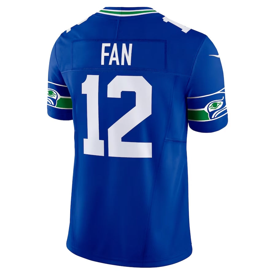 S.Seahawks #12S Fan Player Royal Vapor F.U.S.E. Limited Stitched American Football Jerseys