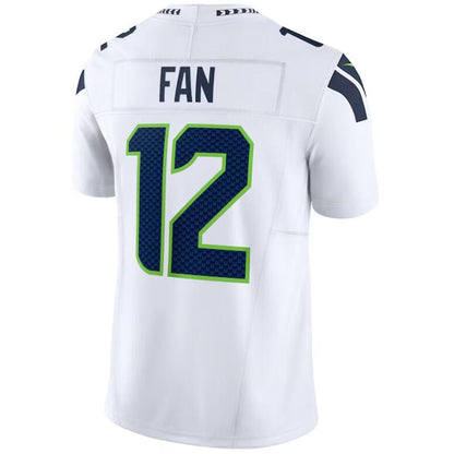 #12th Fan Player S.Seahawks White Vapor F.U.S.E Limited Football Jerseys