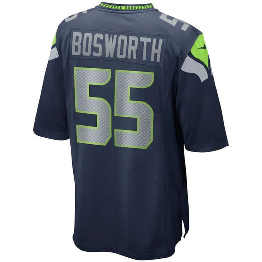 #55 Brian Bosworth Player S.Seahawks College Navy Game Football Jerseys