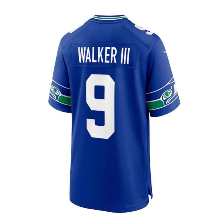 #9 Kenneth Walker III Player S.Seahawks Throwback Game Football Jerseys