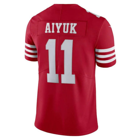 #11 Brandon Aiyuk Player SF.49ers Scarlet Vapor F.U.S.E. Limited Football Jerseys