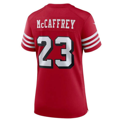 #23 Christian McCaffrey Player SF.49ers Scarlet Alternate Game Football Jerseys