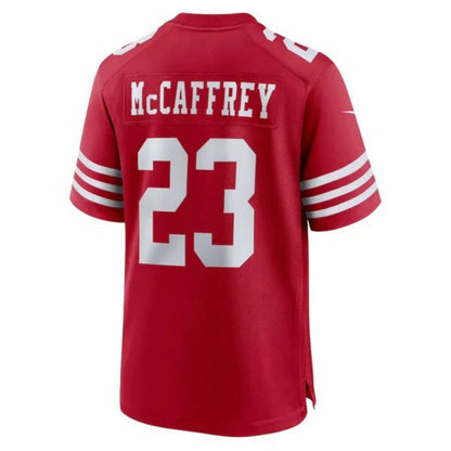#23 Christian McCaffrey Player SF.49ers Scarlet Game Football Jerseys