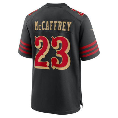 SF.49ers #23 Christian McCaffrey Player Rivalries Collection Black Game Football Jerseys