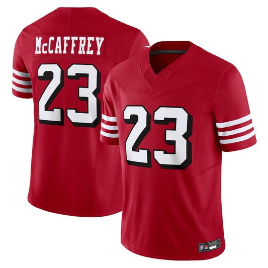SF.49ers #23 Christian McCaffrey Player Scarlet Vapor F.U.S.E. Limited Football Jerseys