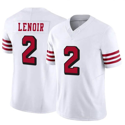 SF.49ers #2 Deommodore Lenoir Player Alternate White Vapor F.U.S.E. Limited Football Jerseys