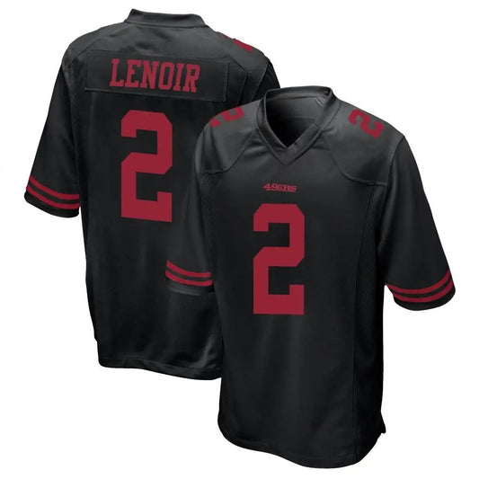 SF.49ers #2 Deommodore Lenoir Player Black Game Football Jerseys