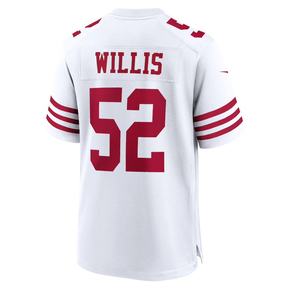 SF.49ers #52 Patrick Willis Player White Home Game Football Jerseys