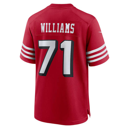 SF.49ers #71 Trent Williams Player Scarlet Alternate Game Football Jerseys