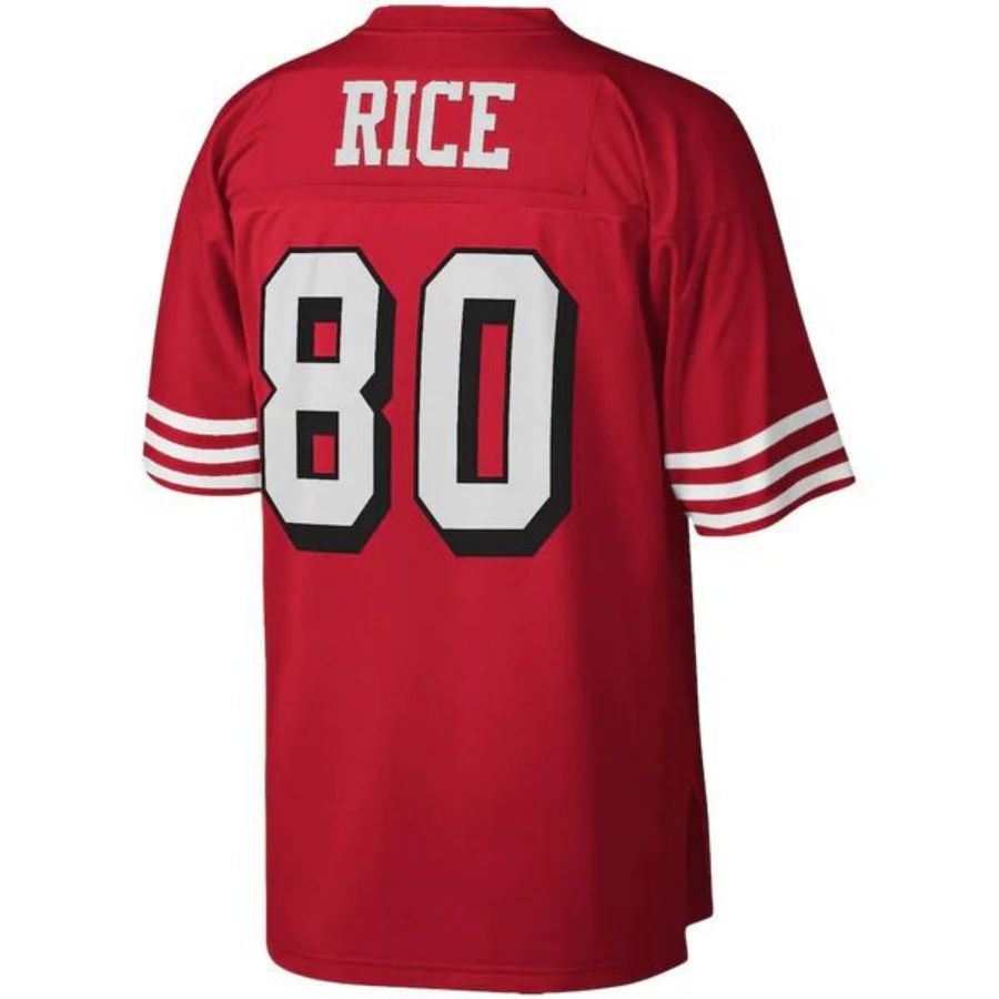 SF.49ers #80 Jerry Rice Player Mitchell & Ness Scarlet 1994 Legacy Replica Football Jerseys