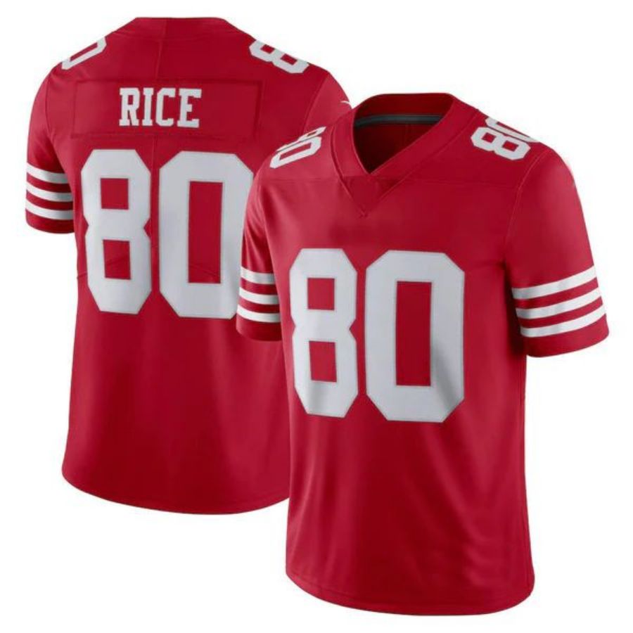 #80 Jerry Rice Player SF.49ers Scarlet Vapor F.U.S.E. Limited Football Jerseys