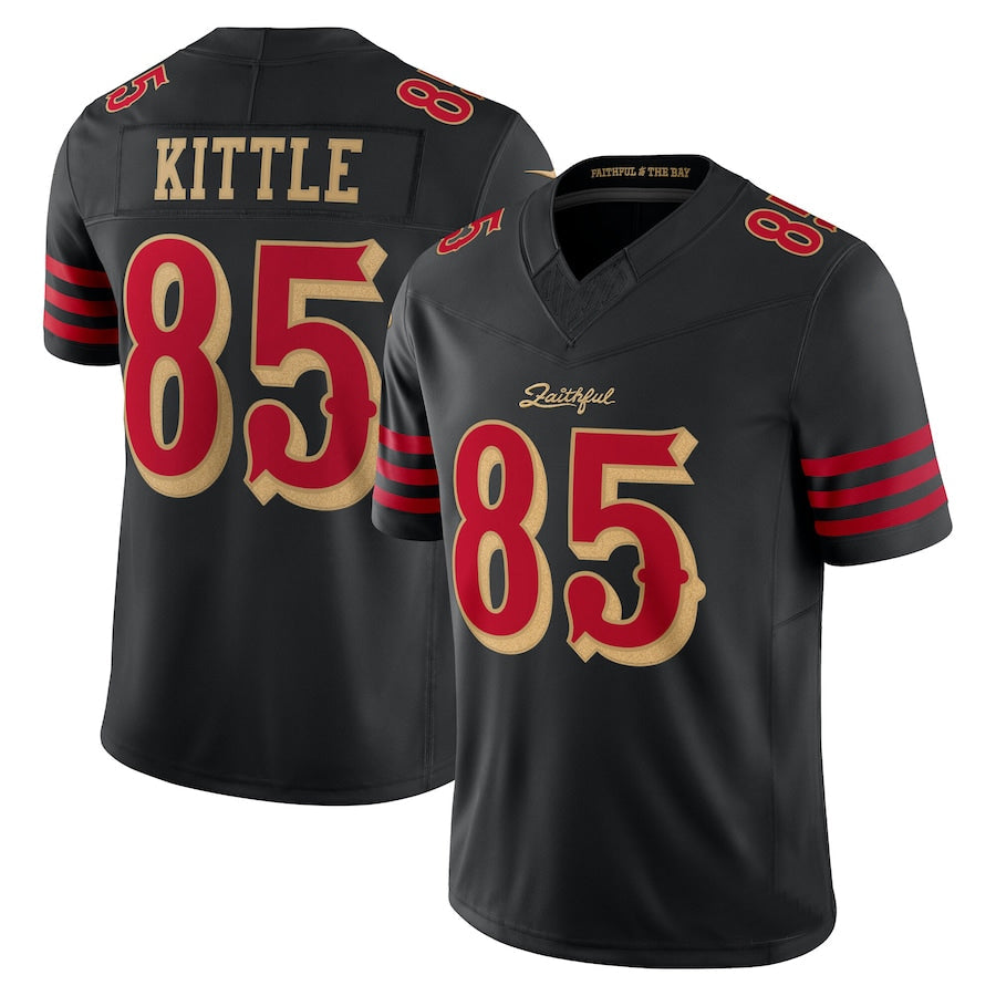 SF.49ers #85 George Kittle Player Rivalries Collection Vapor Limited Black Football Jerseys