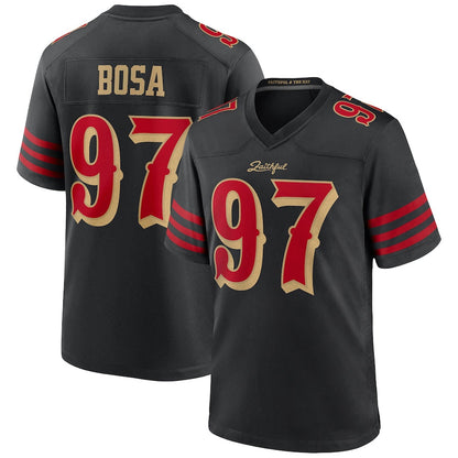 SF.49ers #97 Nick Bosa Player Rivalries Collection Black Game Football Jerseys