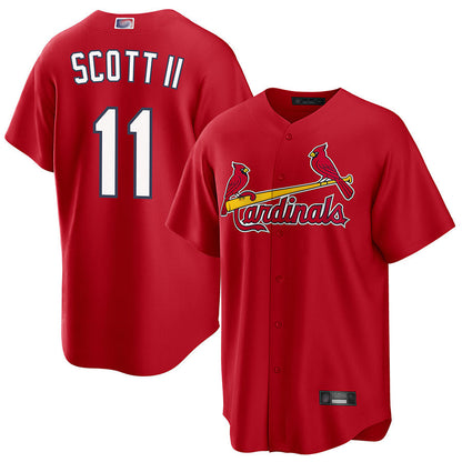 St.Louis Cardinals #11 Victor Scott II Player Red Replica Baseball Jerseys