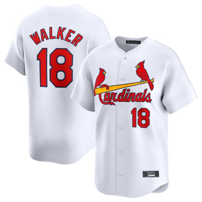 St.Louis Cardinals #18 Jordan Walker Player White Home Limited Stitched Baseball Jerseys