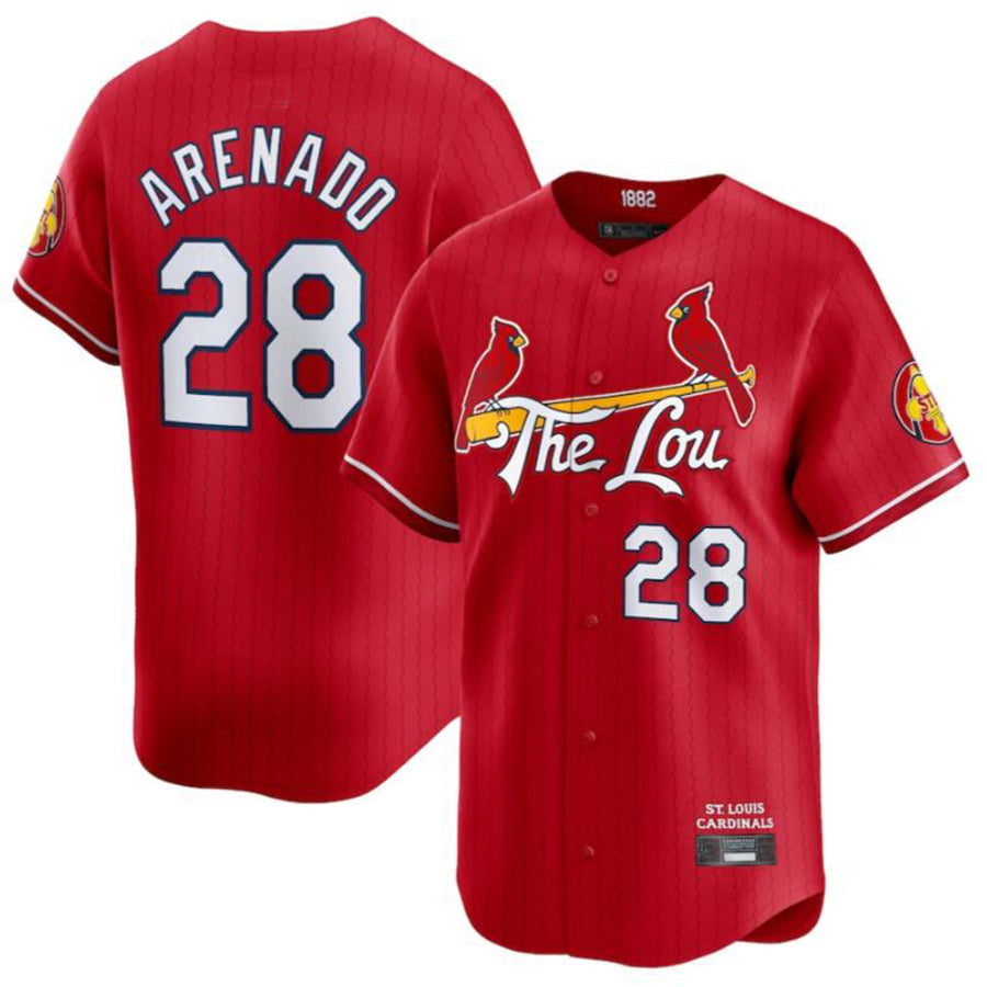St.Louis Cardinals #28 Nolan Arenado Player Red City Connect Limited Stitched Baseball Jerseys