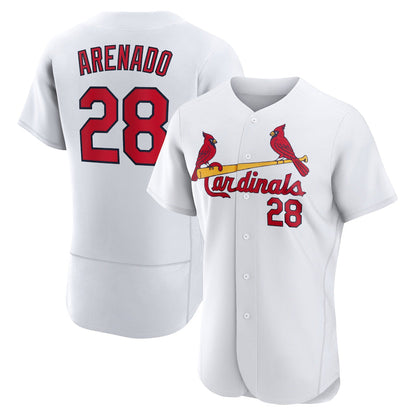 St.Louis Cardinals #28 Nolan Arenado Player White Home Limited Baseball Jerseys