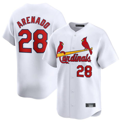 St.Louis Cardinals #28 Nolan Arenado Player White Home Limited Player Stitched Baseball Jerseys