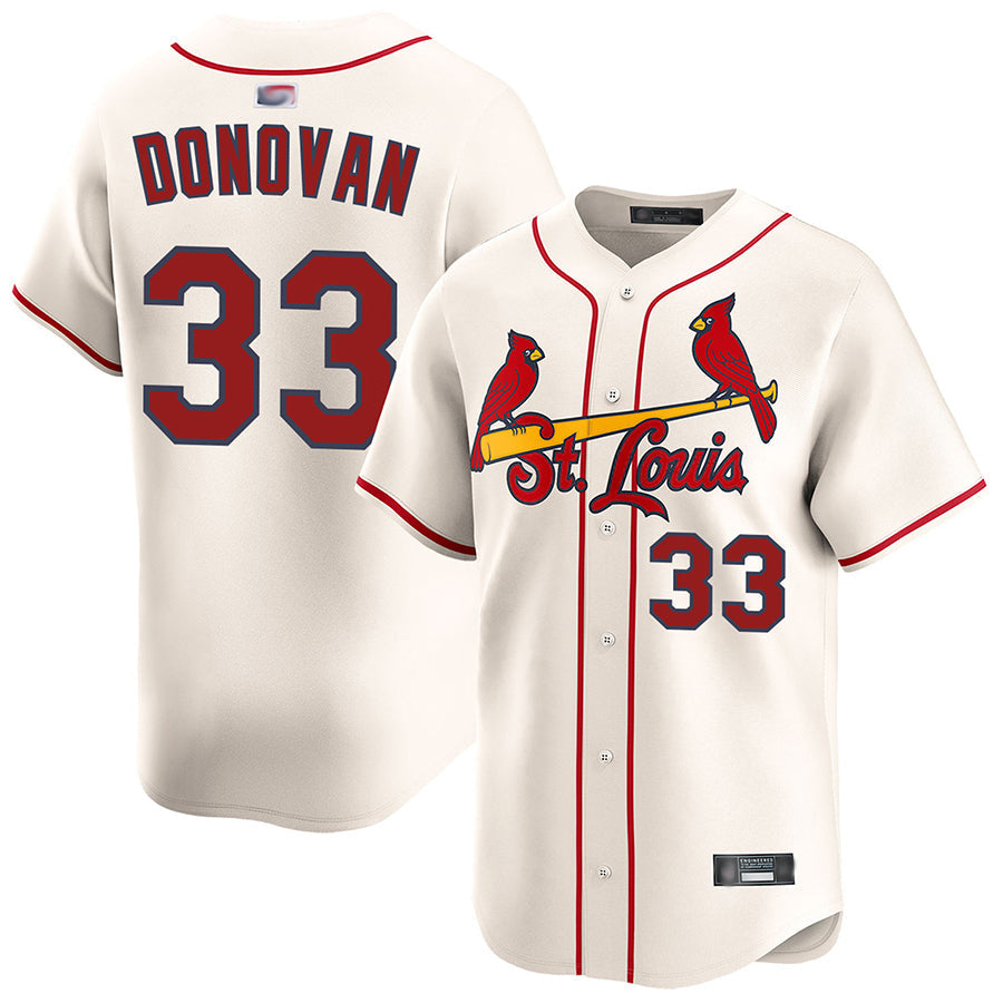 St.Louis Cardinals #33 Brendan Donovan Player Cream Limited Baseball Jerseys