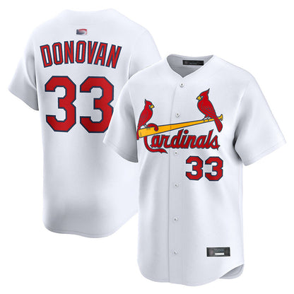 St.Louis Cardinals #33 Brendan Donovan Player White Limited Baseball Jerseys