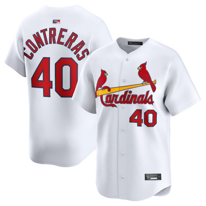 St.Louis Cardinals #40 Willson Contreras Player White Home Limited Baseball Jerseys