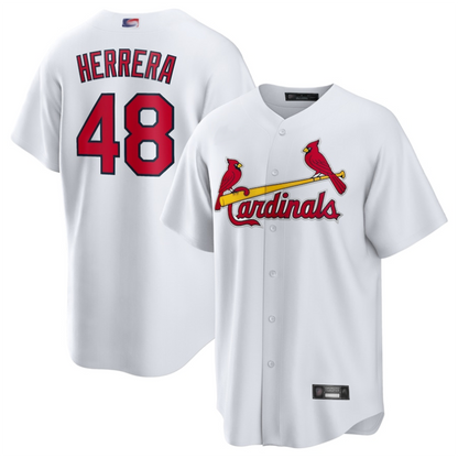 St.Louis Cardinals #48 Iv¡§¡én Herrera Player White Home Replica Baseball Jerseys