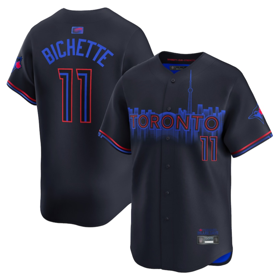 T.Blue Jays #11 Bo Bichette Player Black City Connect Limited Baseball Jerseys