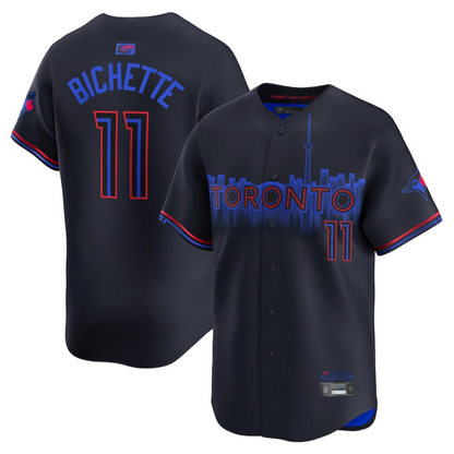 T.Blue Jays #11 Bo Bichette Player Black City Connect Limited Baseball Jerseys
