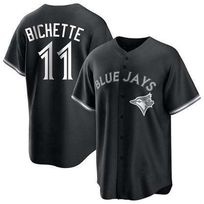 T.Blue Jays #11 Bo Bichette Player Black Replica Home Baseball Jerseys