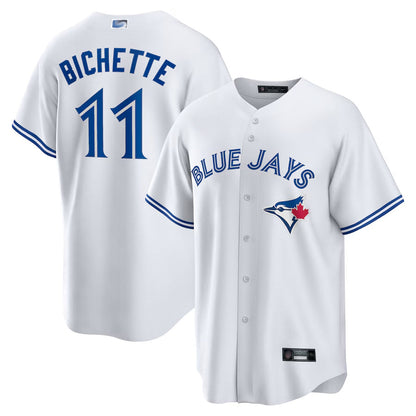 T.Blue Jays #11 Bo Bichette Player White Replica Home Baseball Jerseys