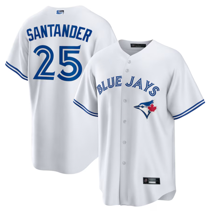 T.Blue Jays #25 Anthony Santander Player White Home Replica Baseball Jerseys