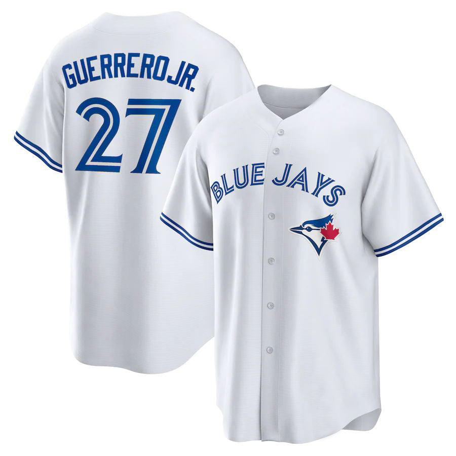 T.Blue Jays #27 Vladimir Guerrero Jr. Player White Home Replica Baseball Jerseys